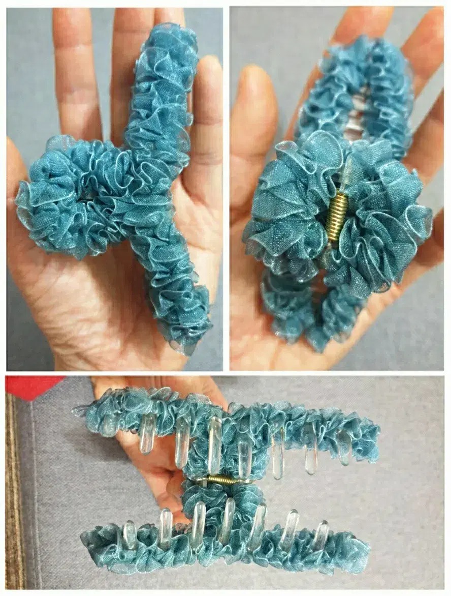 (새상품) 5개 일괄 대 왕 집게핀 / 올림머리, 레이스