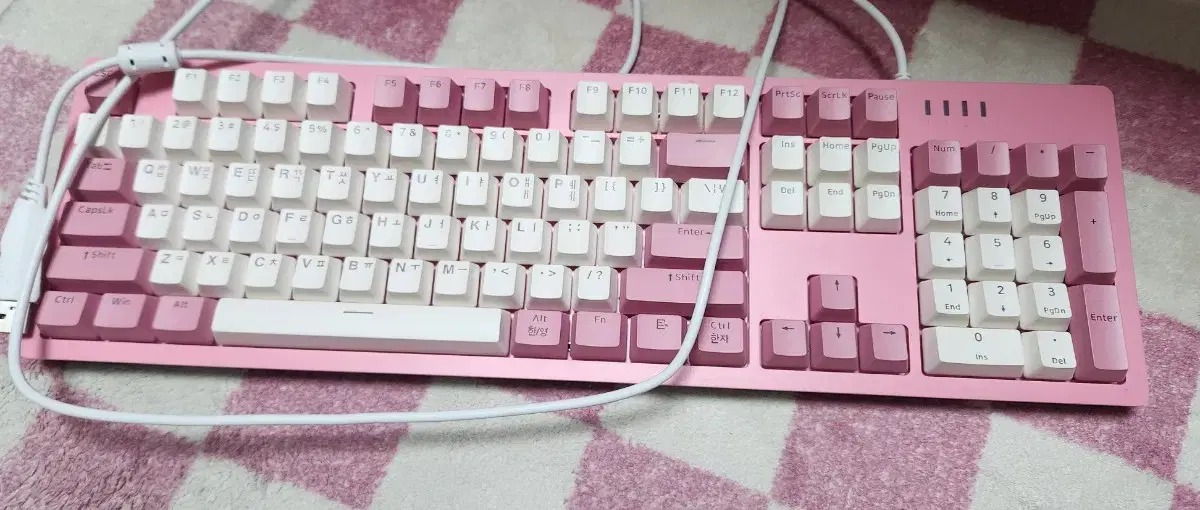 앱코 AN02 RGB BAR 게이밍 키보드 핑크 적축 판매